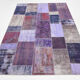 Purple tones vintage patchwork rug 304x215cm