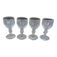 Ensemble de 4 verres à pieds anciens en cristal pour liqueur