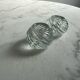 2 glass candle holders