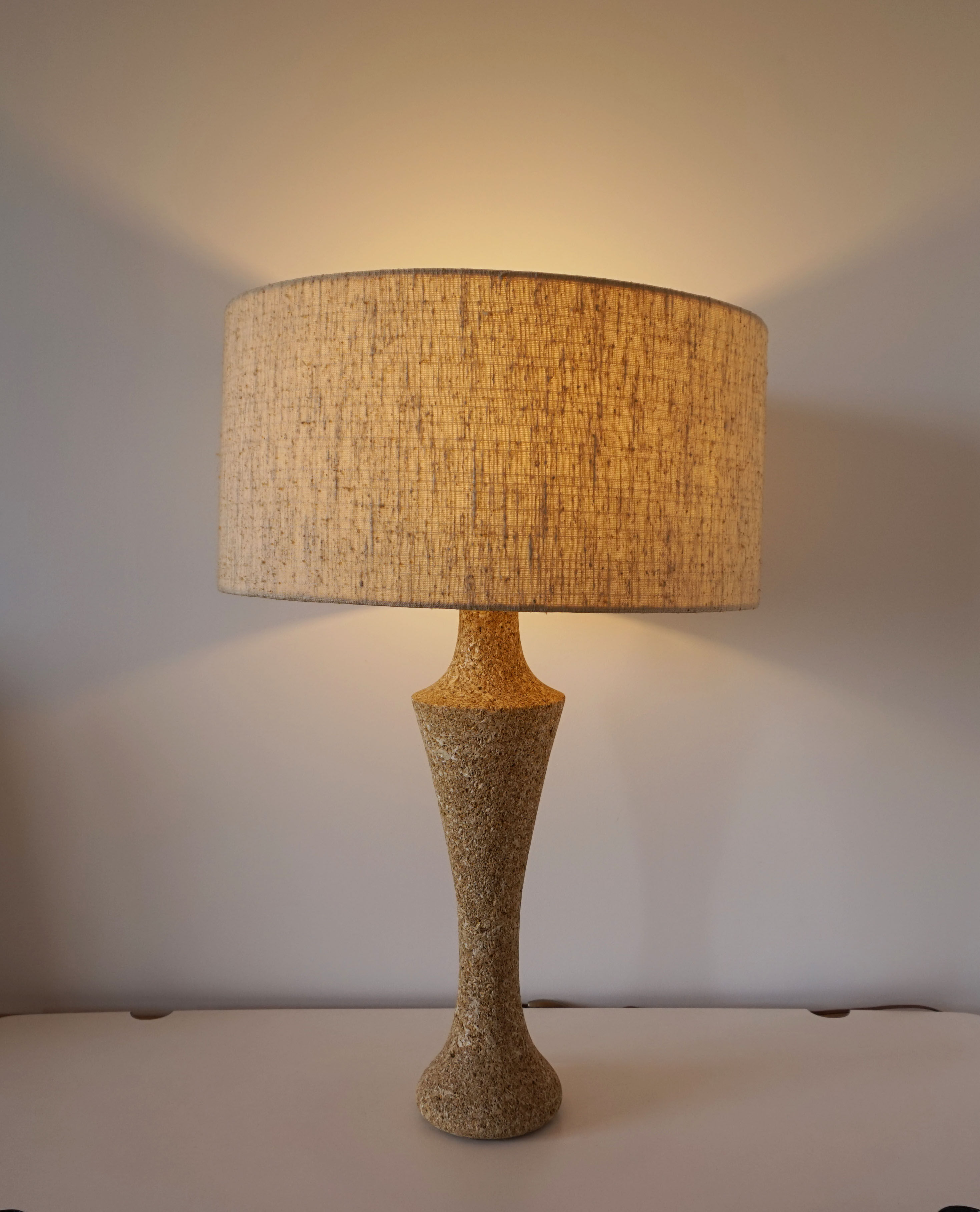 Vintage stone lamp reconstituted 1970