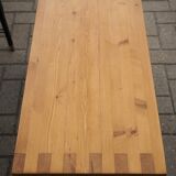 Vintage solid Pine Bench in the style of Ate van Apeldoorn, 1970s