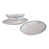 Ravioli and gravy boat Saint Amand iron earth