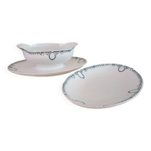 Ravioli and gravy boat Saint Amand iron earth