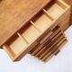 Vintage 22-drawer wooden flat filing cabinet, handmade