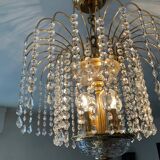 60s-70s crystal tassel cascade chandelier