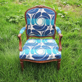 Ancien fauteuil tapissé style Louis XV