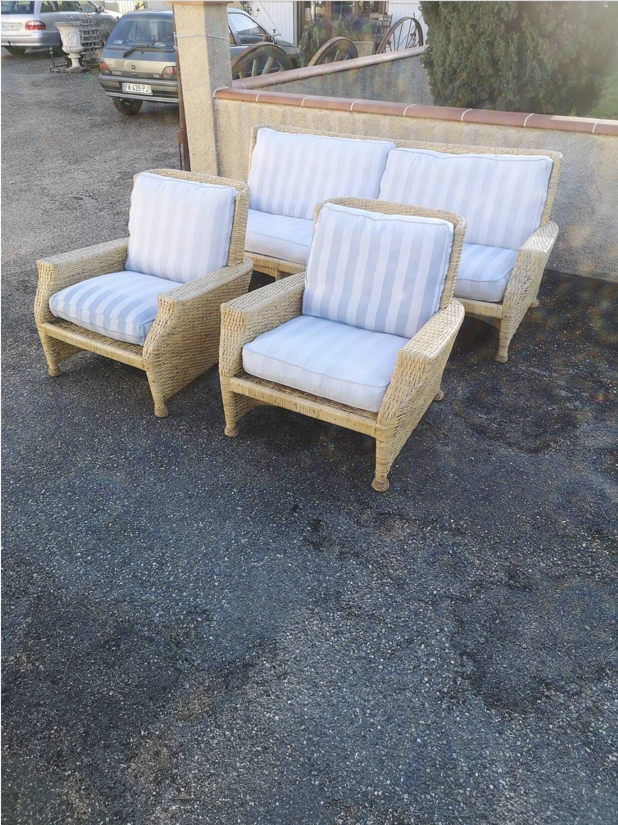 Vintage rattan lounge