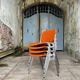 DSC 106 chair in orange by Giancarlo Piretti for Castelli, 1970s.