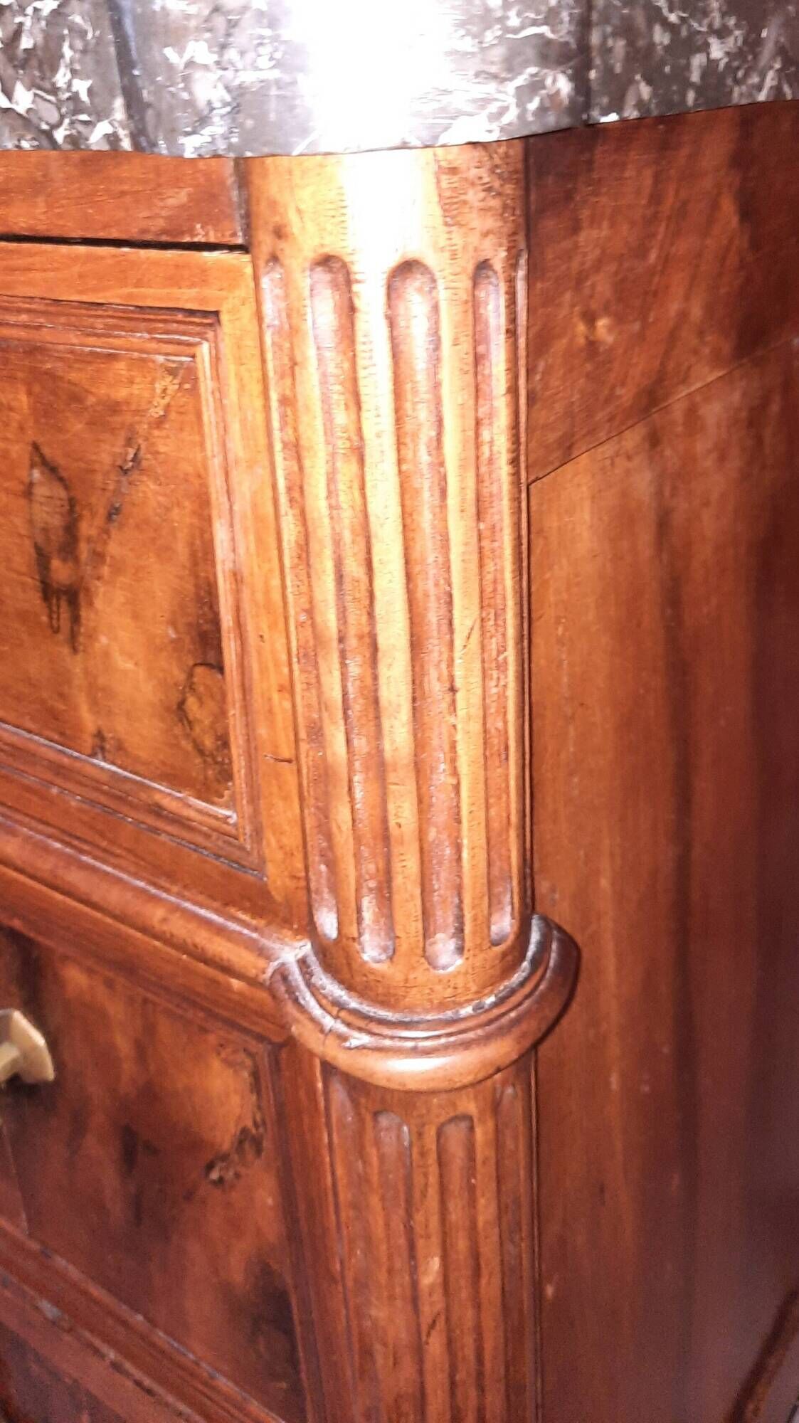 Louis XVI period mahogany chest of drawers
