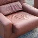 Paire de fauteuils et canapé De Sede en cuir cognac des années 70/80