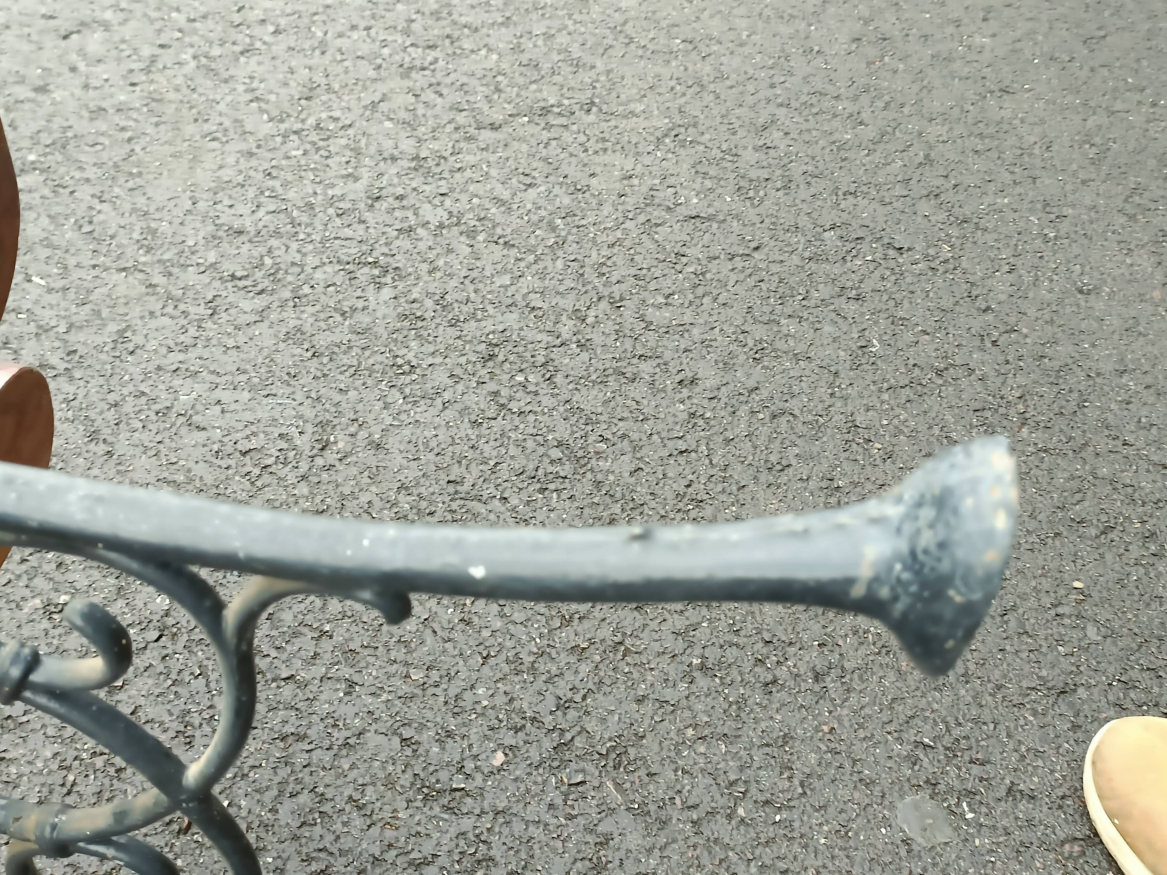 Old garden bench cast iron legs