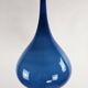 Set of blue glass Danish pendant lamps