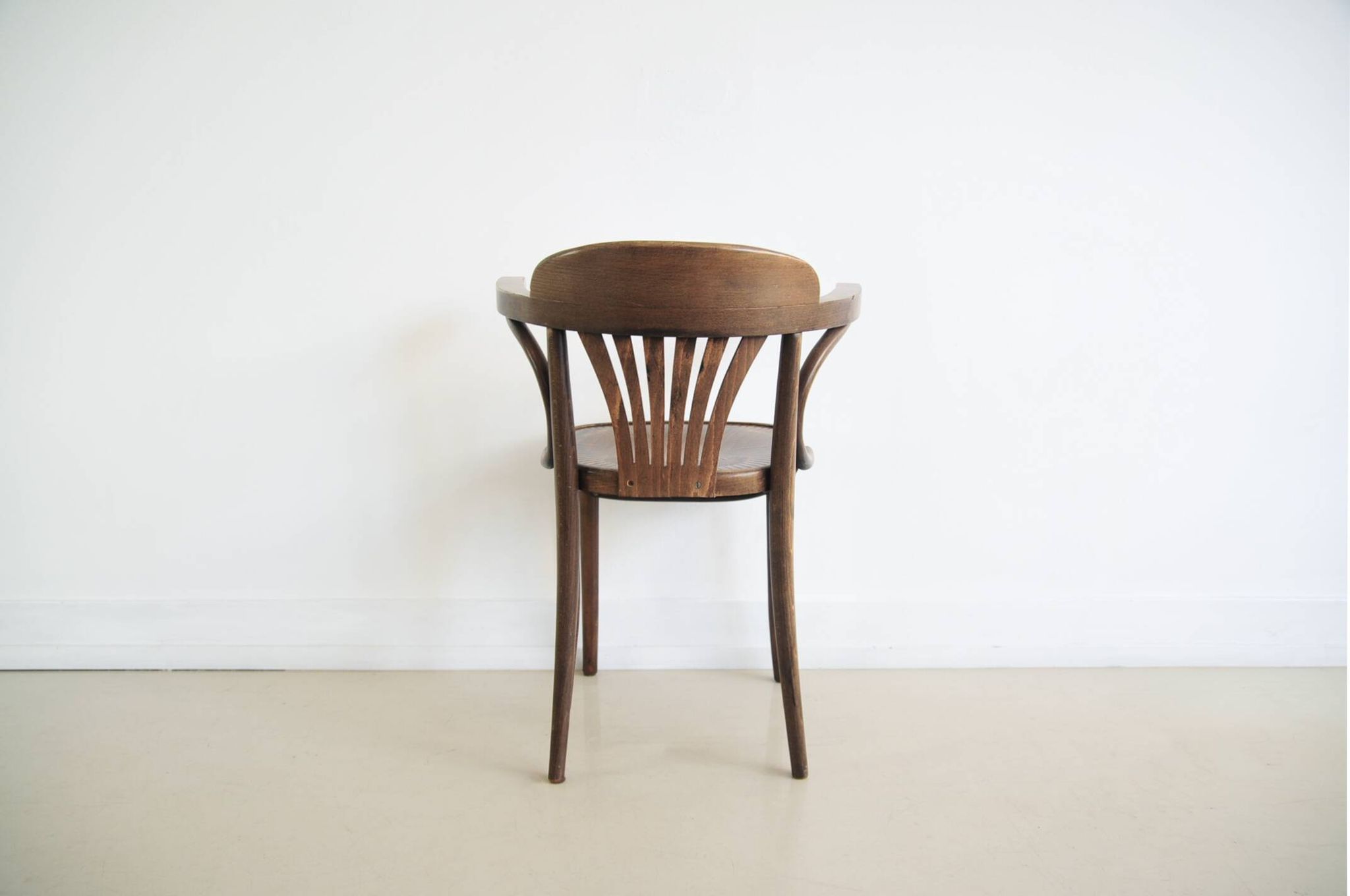 Brown wooden bistro chair