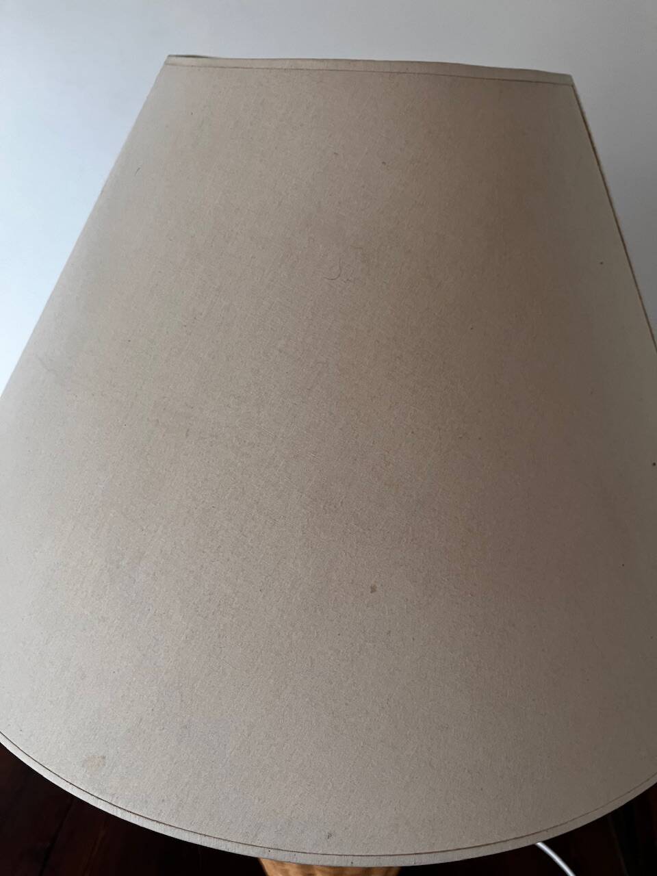 Vintage woven wicker lamp