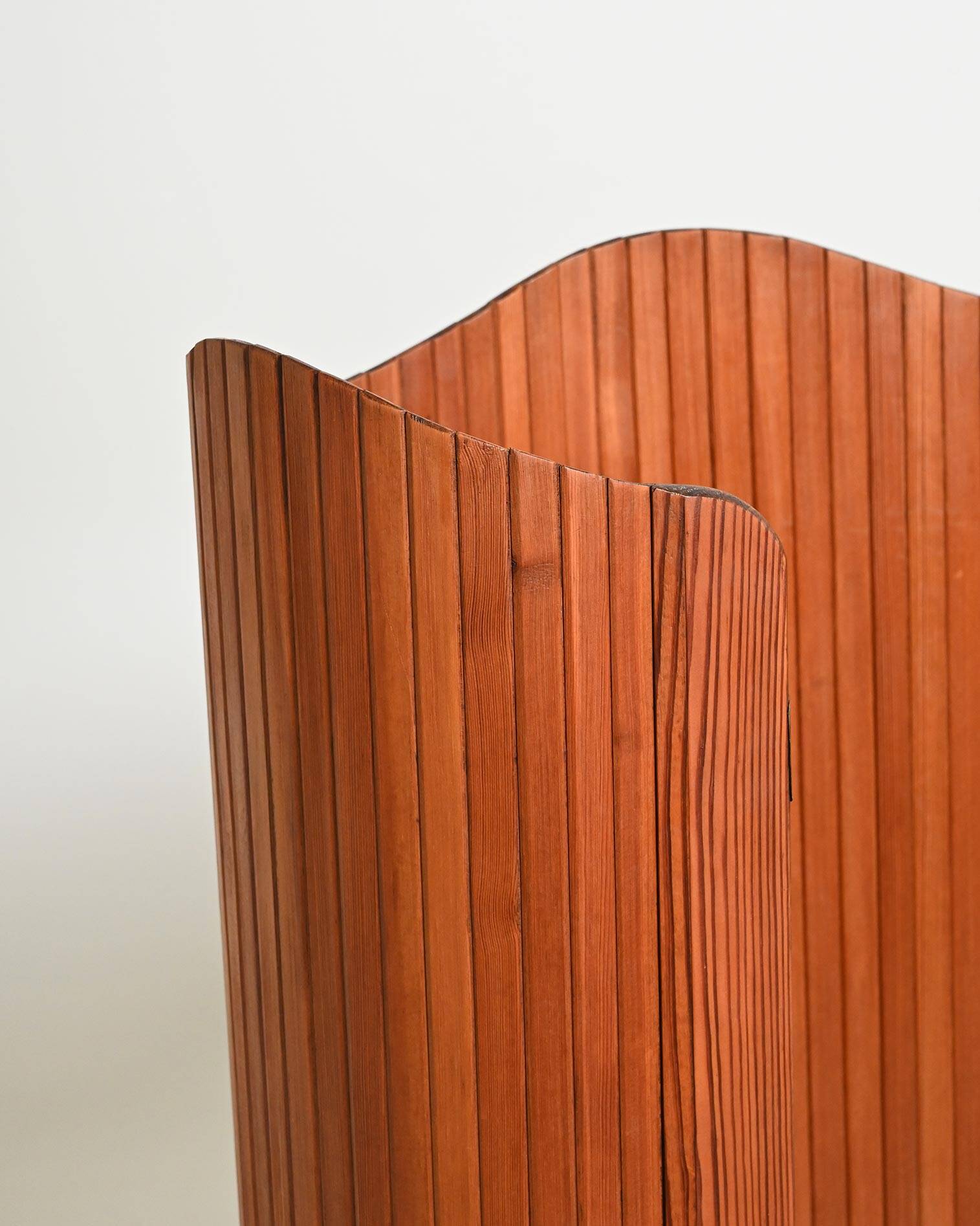French tamboured screen Jomain Baumann, 1950s
