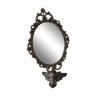 Ancien miroir psyché à poser en métal de style rocaille