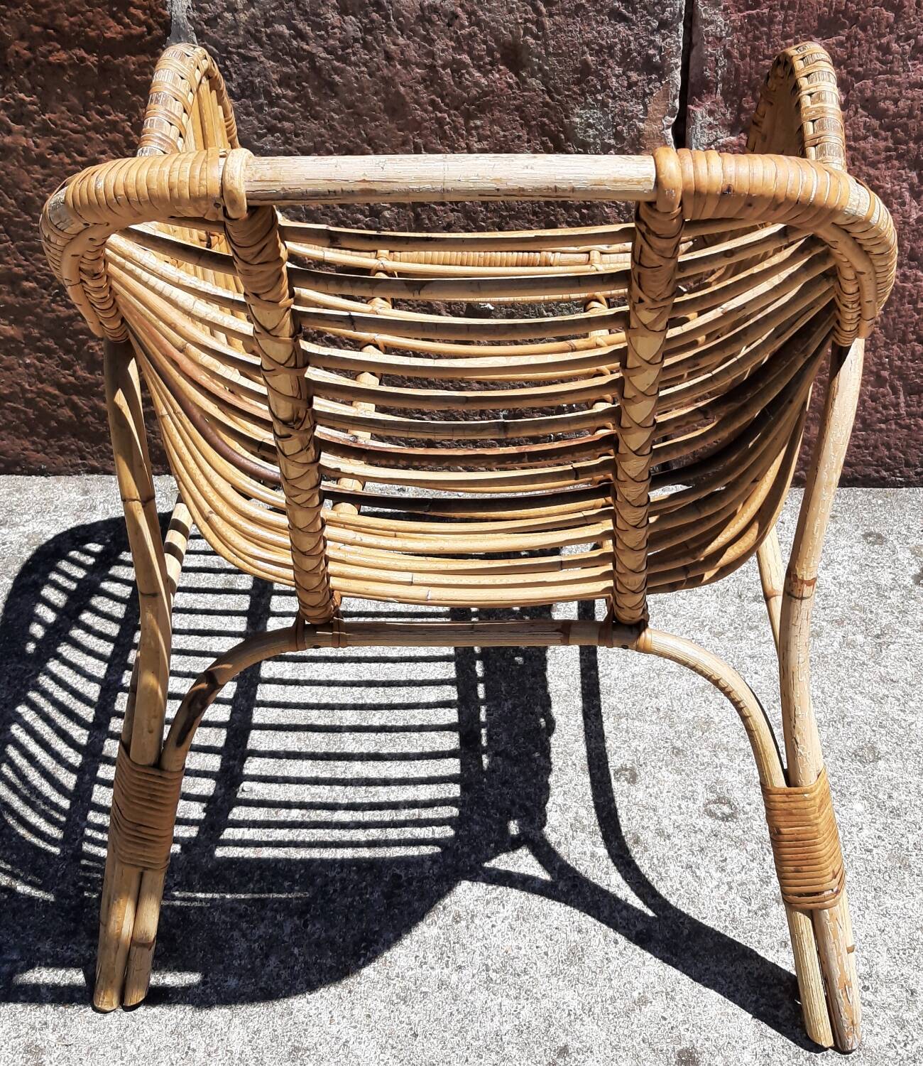 Rattan armchair (60s/70s)