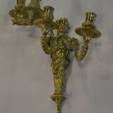Appliques en bronze style Louis XV avec des cariatides