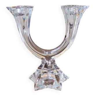 Villeroy & Boch crystal candlestick, star-shaped, for 2 candles