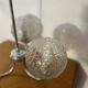 70s glass globe and metal pendant light