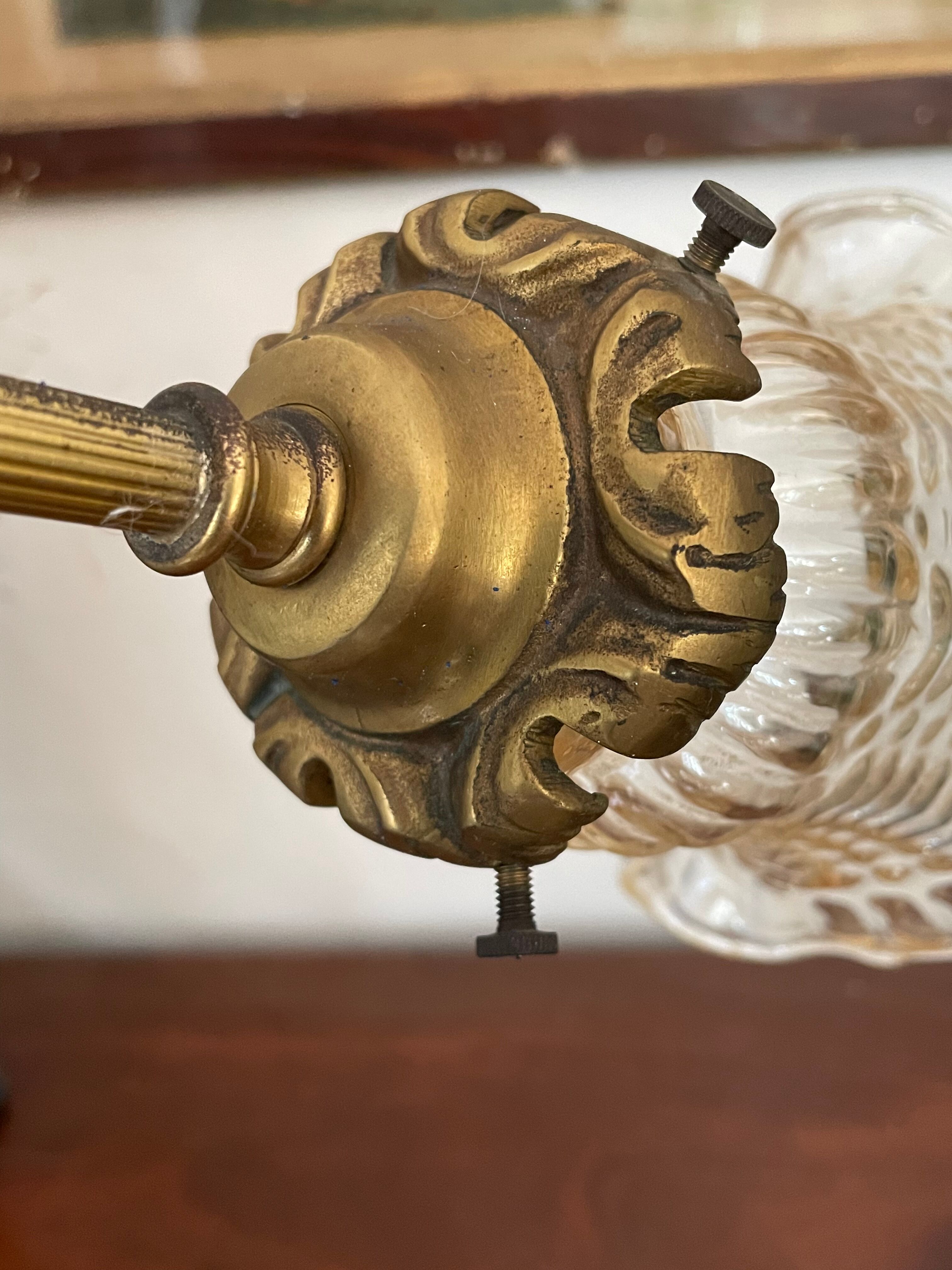 Tulip lamp gooseneck Art Deco