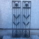 Pair of old wrought iron grid