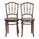 Set of 2 wooden vintage bistro chairs Jacob & Josef Kohn Wien