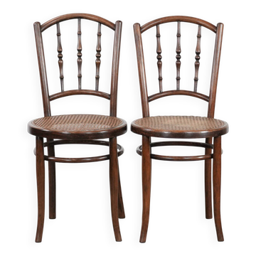 Set of 2 wooden vintage bistro chairs Jacob & Josef Kohn Wien