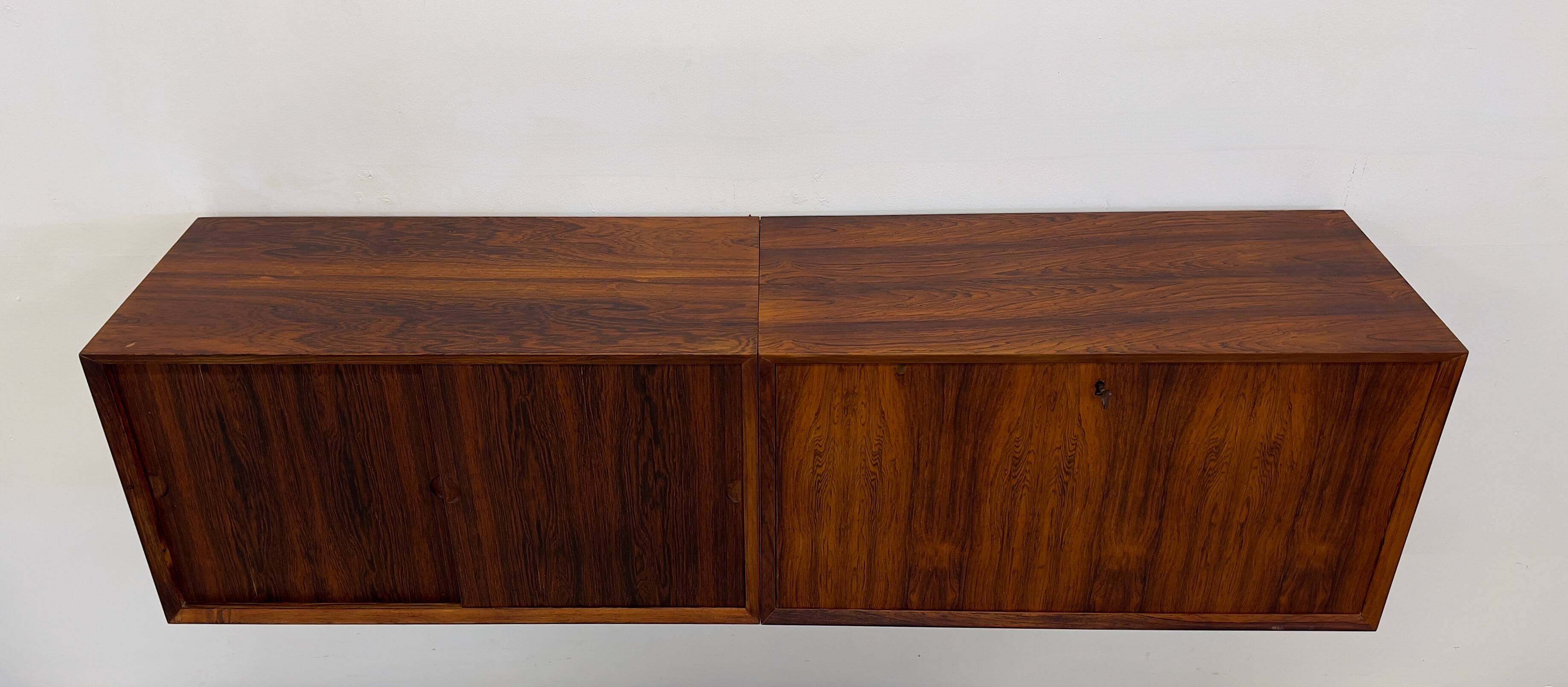 Poul Cadovius Royal System Rosewood Wall Mounted Sideboard 5
