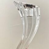 Old candlestick candlestick 1.3 kg bohemian crystal old antique glass