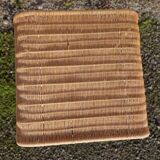 Wicker rattan side table or sofa end table from the 70s/80s