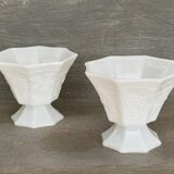 2 Opalines / Milk glass bowls