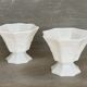 2 Opalines / Coupelles en verre de lait