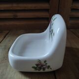 Wall soap holder porcelain flower
