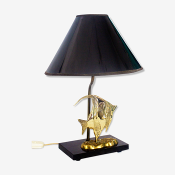 Deknudt Brass "Moon Fish" desk lamp 1970s