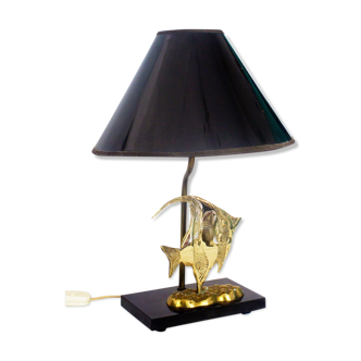 Deknudt Brass "Moon Fish" desk lamp 1970s