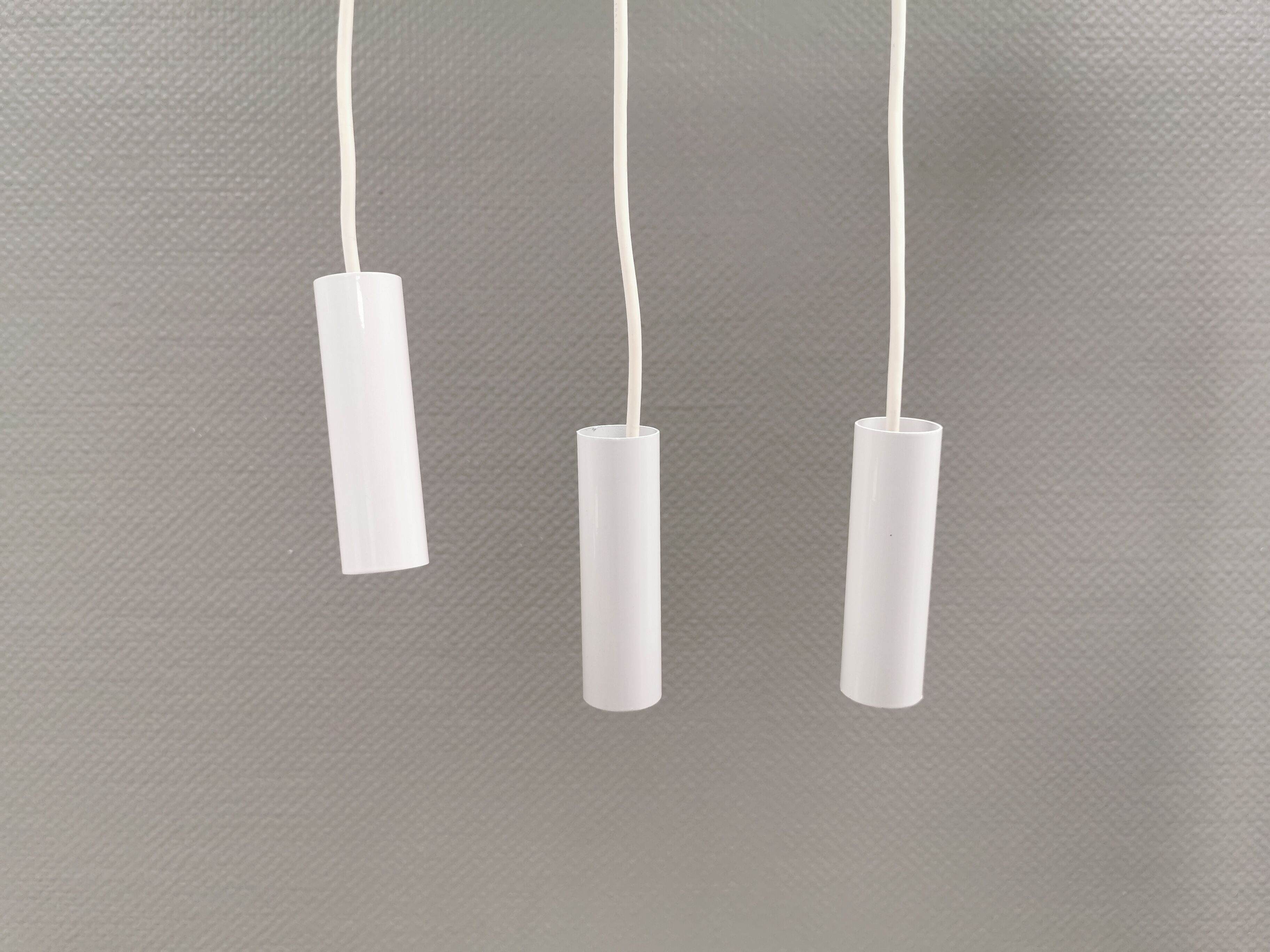 Trois petites lampes cylindriques de J. Rasmussen Lighting, années 1980, Danemark.