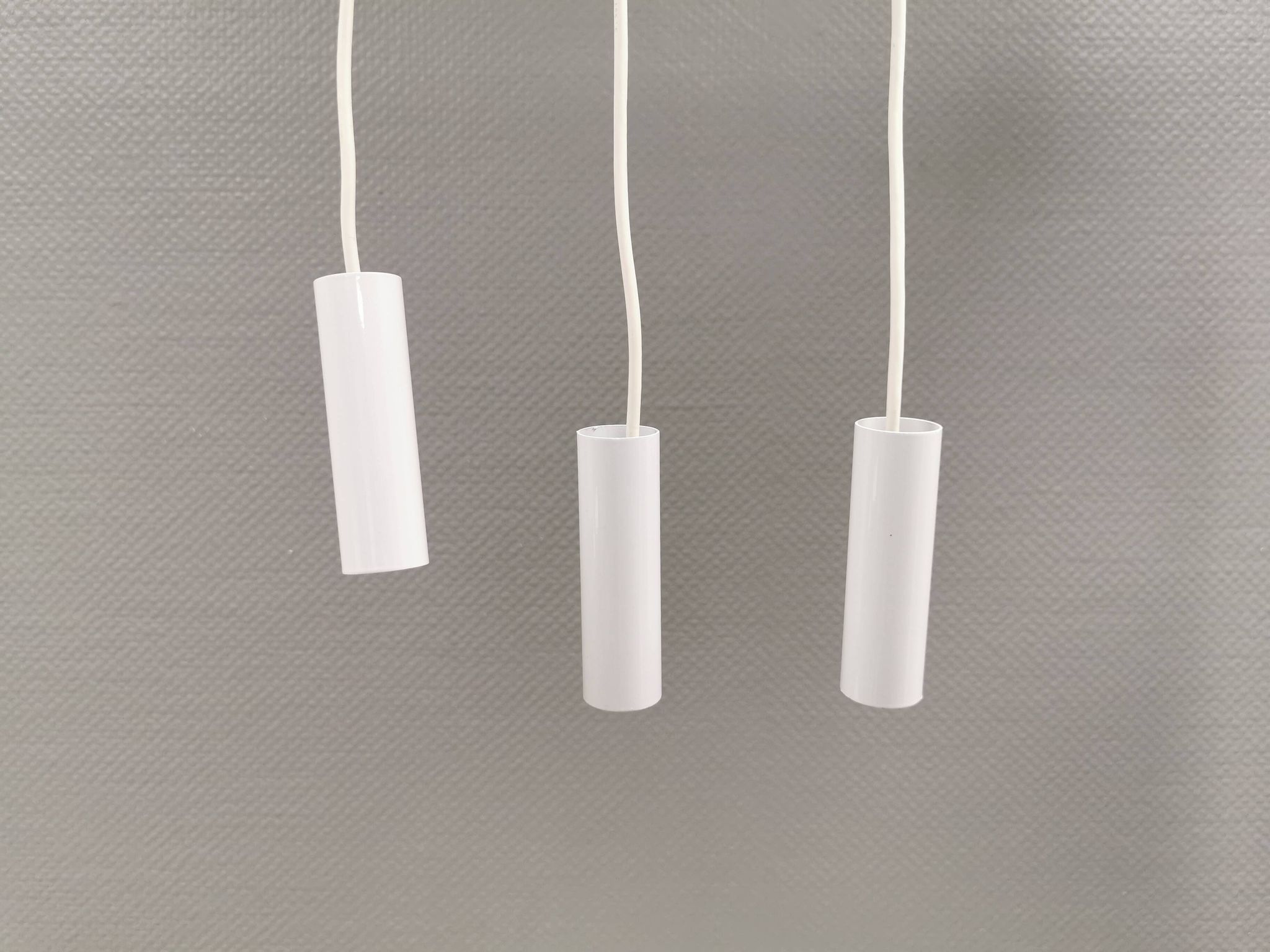 Three small cylinder lamps from J. Rasmussen Lighting, 1980s, Denmark.