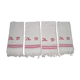 Set de 4 serviettes à nid d'abeille, monogramme point de croix MD