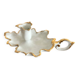 Porcelain leaf candle holder