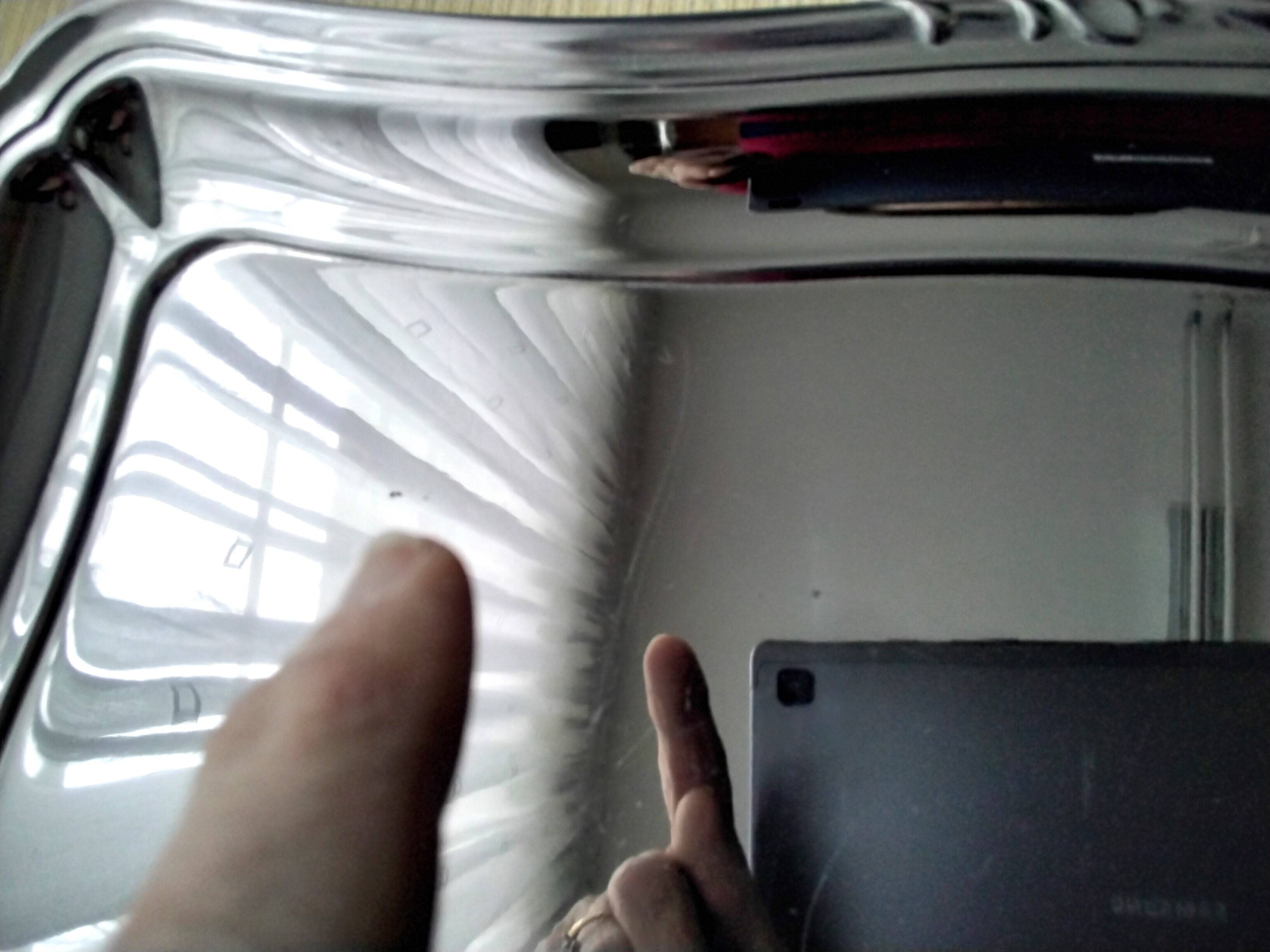 Stainless steel serving tray