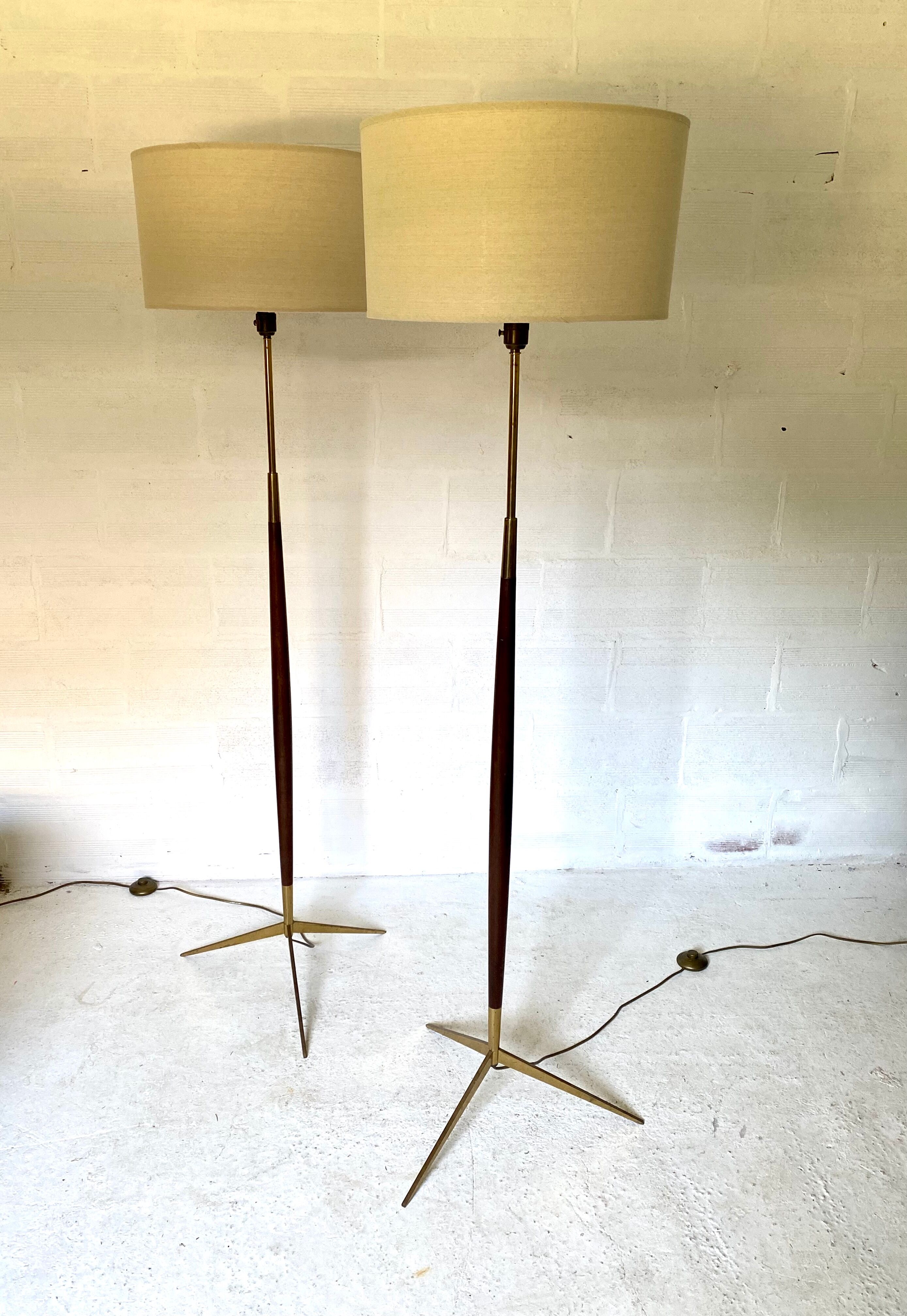 Pair of floor lamps Maison Lunel 1950