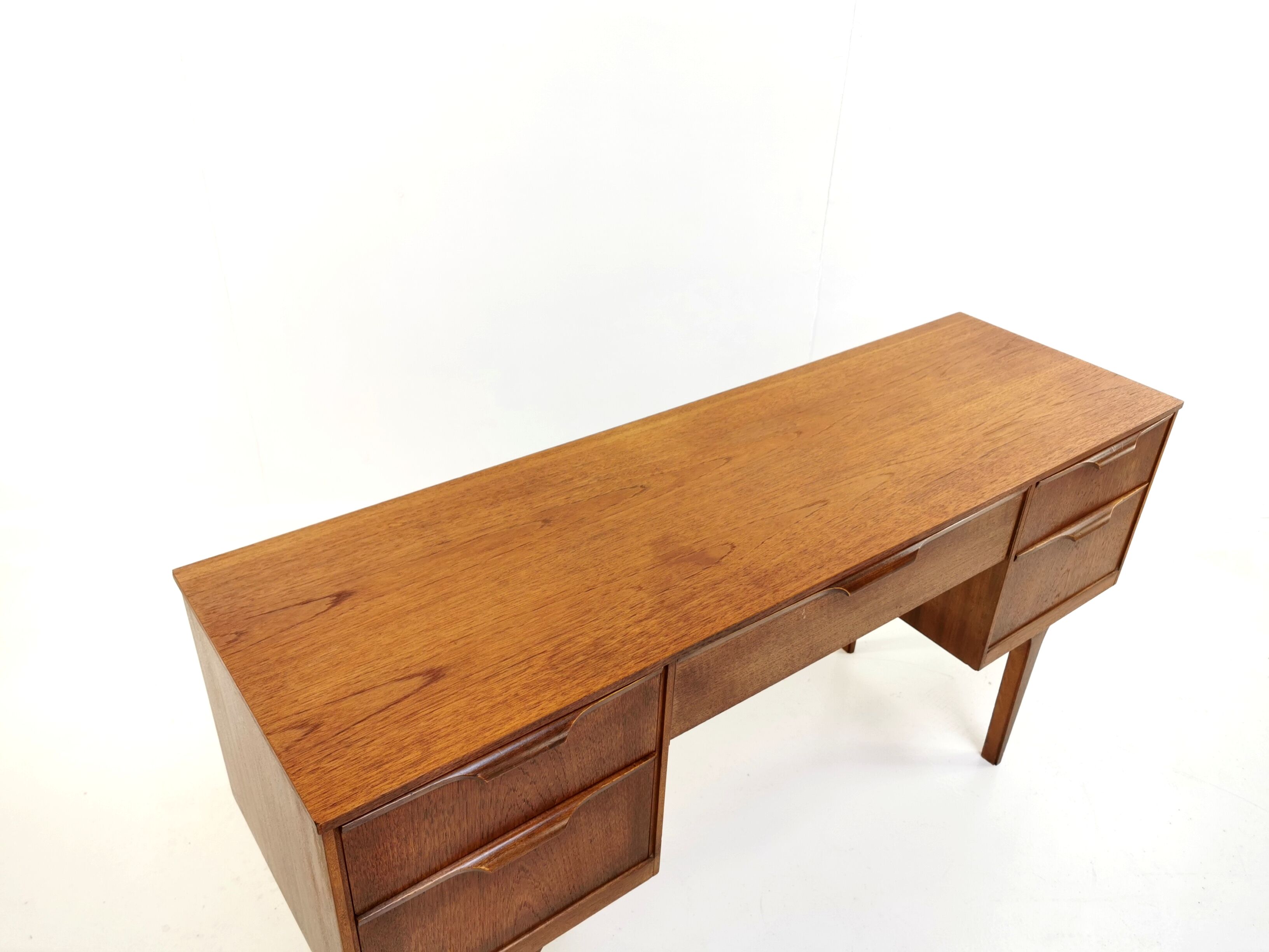 British teak writing desk Frank Guille for Austinsuite