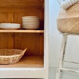 Large antique school wardrobe/bookshelf in solid pine – 1950