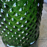 Bouteille vase en verre recyclé vert sapin
