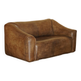 Reclining canapé De Sede DS47 in restored buffalo neck leather