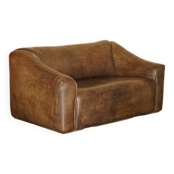 Reclining canapé De Sede DS47 in restored buffalo neck leather