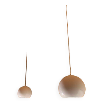 2 Scandinavian metal pendant lights