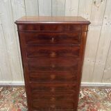 Semainier époque Louis Philippe en acajou et placage d’acajou