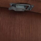 Table scandinave en teck ovale rallonges intégrées, années 60 comme neuve